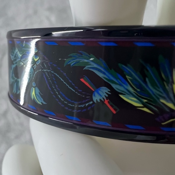 Hermès Brazil Wide Enamel Bangle - Picture 11 of 12